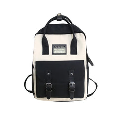 DIGERUI Women Nylon Backpack Waterproof School Bags for Girls Patchwork