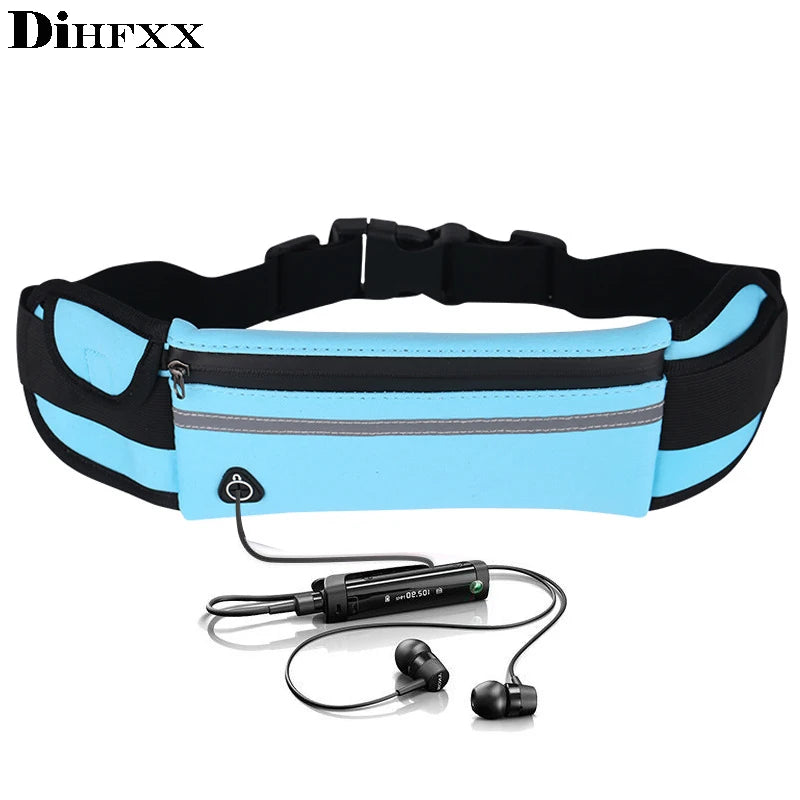 Waterproof Mini Fanny Pack USB Waist Bag Travel Phone Belt Bag
