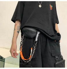 Hip Hop Waist Bag Chain Charm Small Key Bag Shoulder Purse Leg Bag WHDV1521