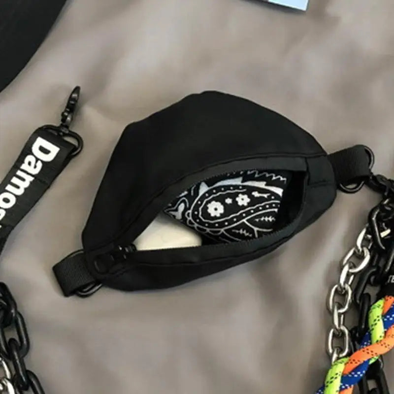 Hip Hop Waist Bag Chain Charm Small Key Bag Shoulder Purse Leg Bag WHDV1521