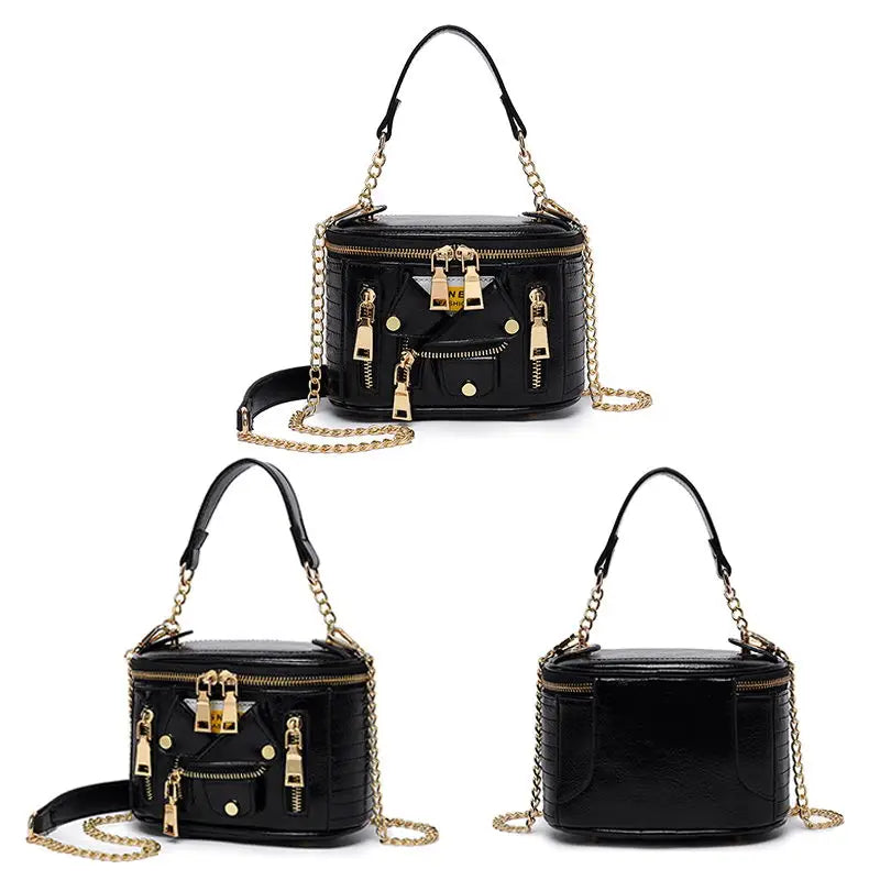 Motorbike Style Crossbody Shoulder Bag for Girls
