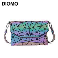 Geometric Messenger Bag Reflective Small Envelope Purse
