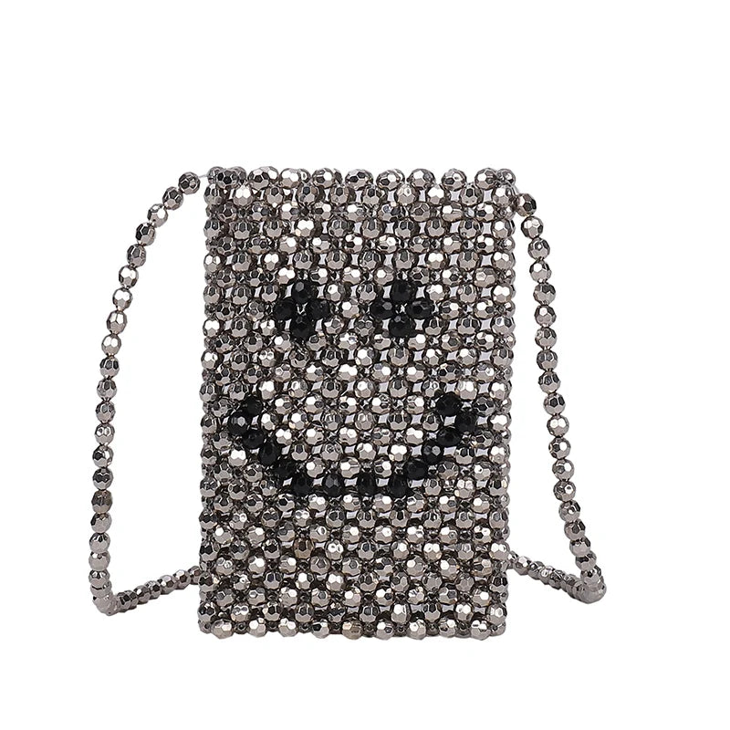 DIY Pearl Bag Change Mobile Phone Bag Single Shoulder Messenge