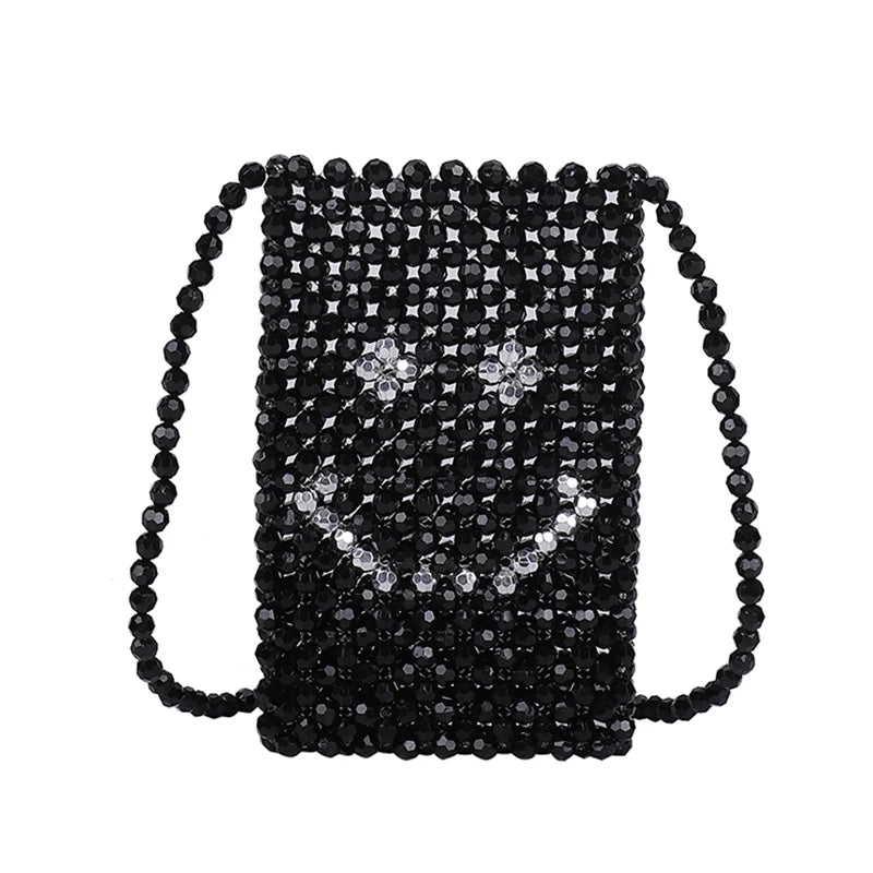 DIY Pearl Bag Change Mobile Phone Bag Single Shoulder Messenge