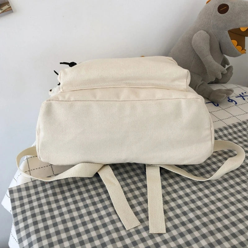 Canvas Backpack Large Daypack School Travel Backpack