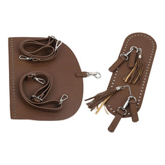 DIY PU Leather Bag Knitting Cover with Shoulder Strap