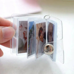 Mini Photo Album Key Chain Card Holder with Keychain