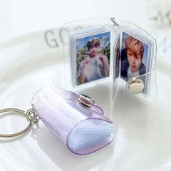 Mini Photo Album Key Chain Card Holder with Keychain