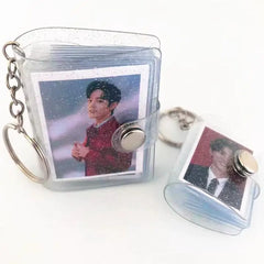 Mini Photo Album Key Chain Card Holder with Keychain