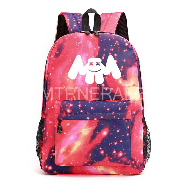 Polyester Printing Backpack Breathable Water-proof Wear-resistant Schoolbag