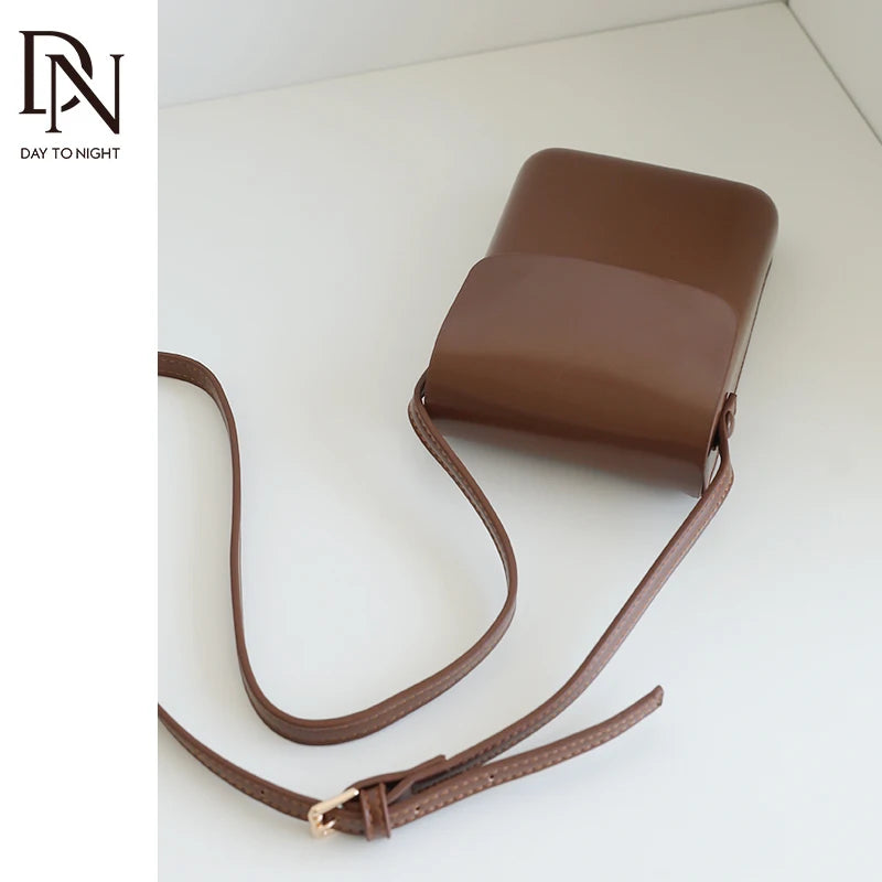 Women's Mini Shoulder Bag PU Leather Crossbody Handbag Phone Vintage Purse