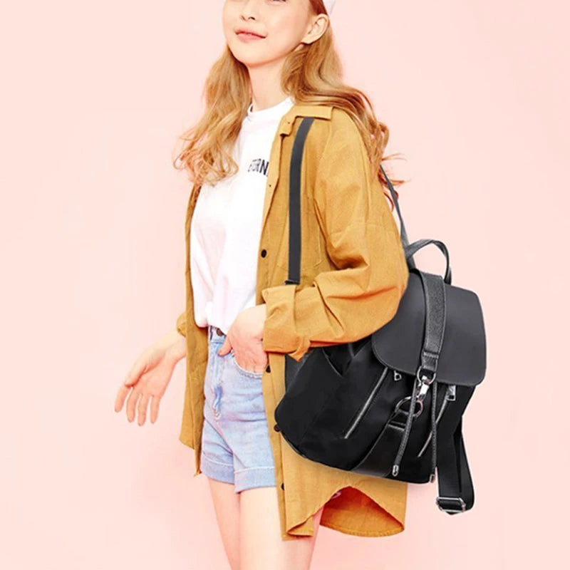 Women Backpack High Nylon School Bags Large Capacity Knapsack