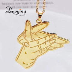 Children's Drawing Personalized Necklace Christmas Gift