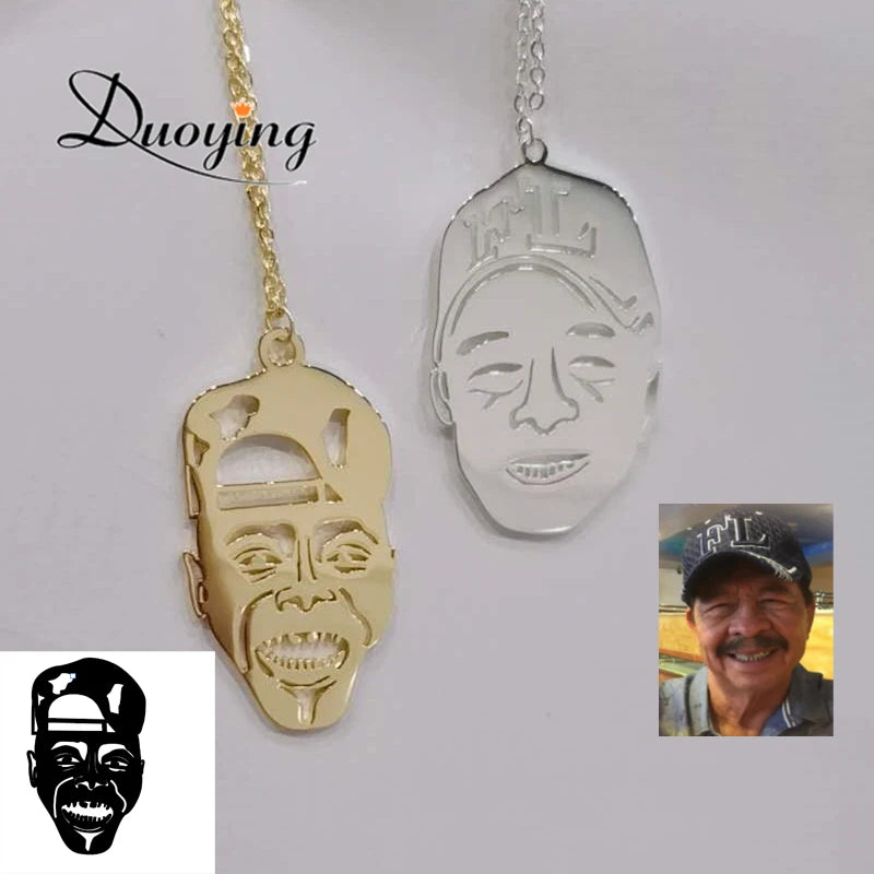 Children's Drawing Personalized Necklace Christmas Gift