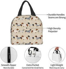 Dachshunds Insulated Tote Lunch Bag for Men & Women, Thermal Lunch Bag