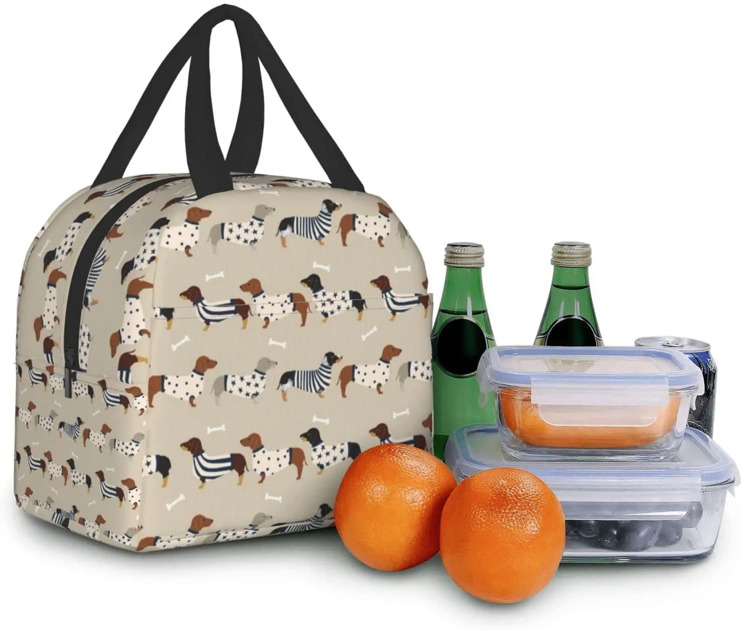 Dachshunds Insulated Tote Lunch Bag for Men & Women, Thermal Lunch Bag