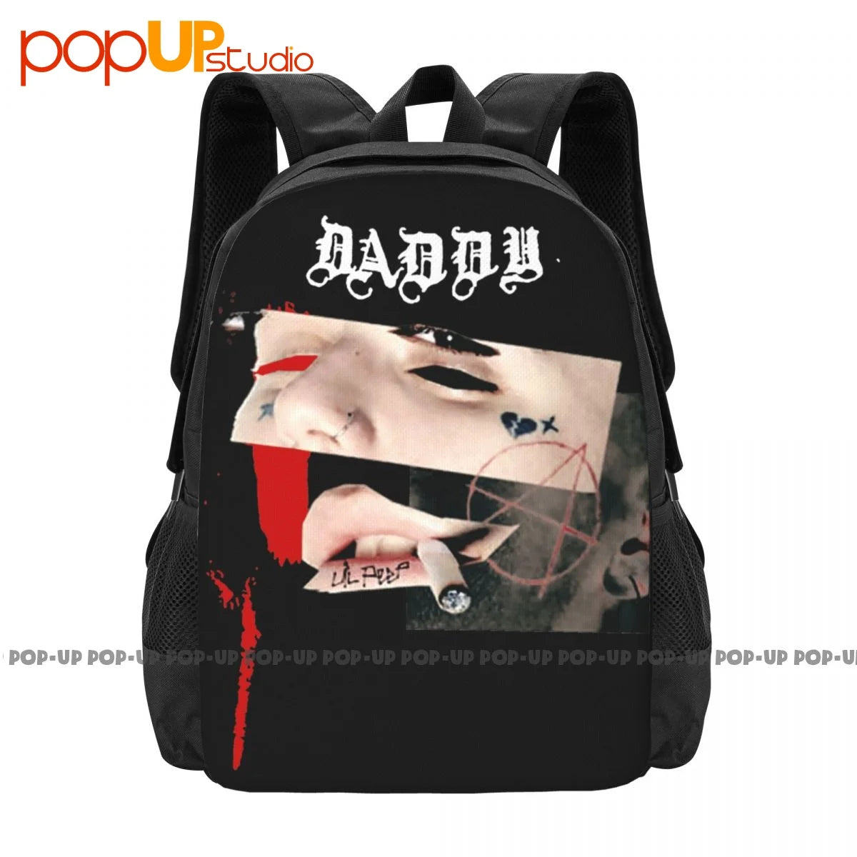 Daddy Lil Peep Retro Music Backpack Large Capacity Bookbag Style 3d Printing