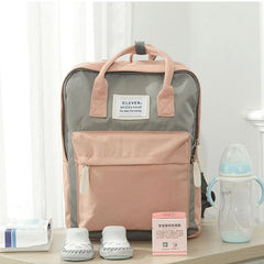 Daffdiol Women Canvas Backpack College School Bag Zipper 15inch Laptop