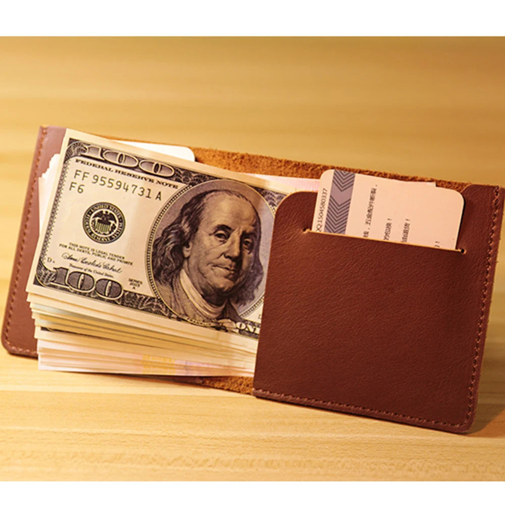 Daffdoil Leather Wallet Men Women Original Porte feuille Femme Ultrathin