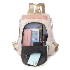 Anti-Theft Bagpack Rucksack Oxford Cloth Women Backpack Flower Embroidered
