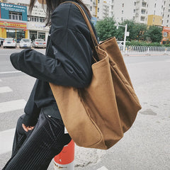Reusable Cotton Shopping Bag Travel Canvas Tote Shoulder Crossbody Handbag