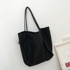 Reusable Cotton Shopping Bag Travel Canvas Tote Shoulder Crossbody Handbag