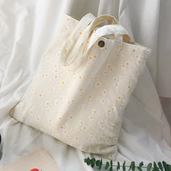 Daisy Canvas Handbag Women Tote Female Eco Crossbody Bag