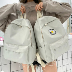 Daisy Small Backpack for School Teenagers Girls Canvas Women Backpack