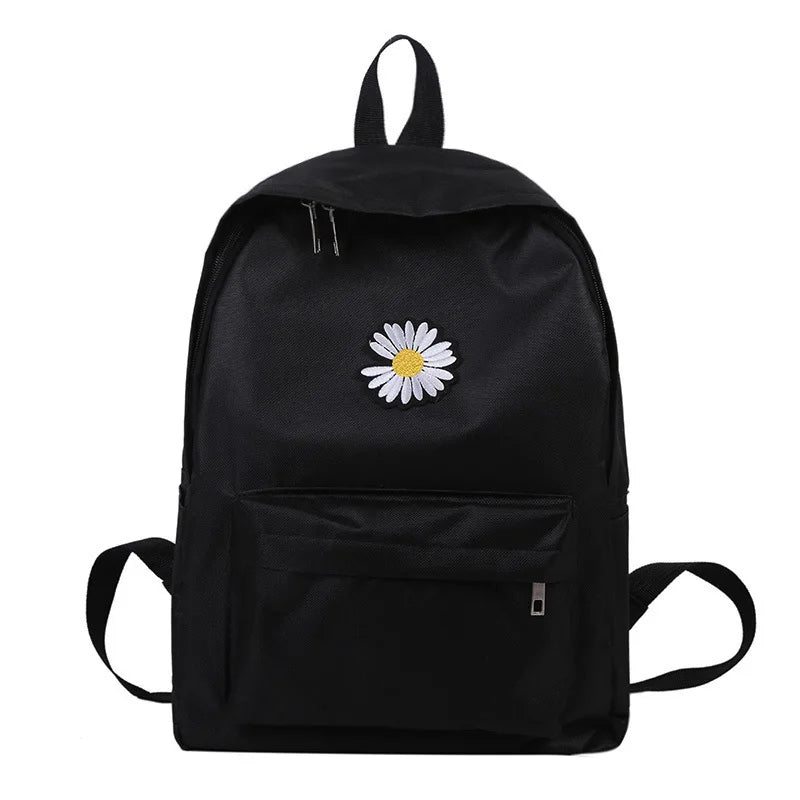 Daisy Small Backpack for School Teenagers Girls Canvas Women Backpack
