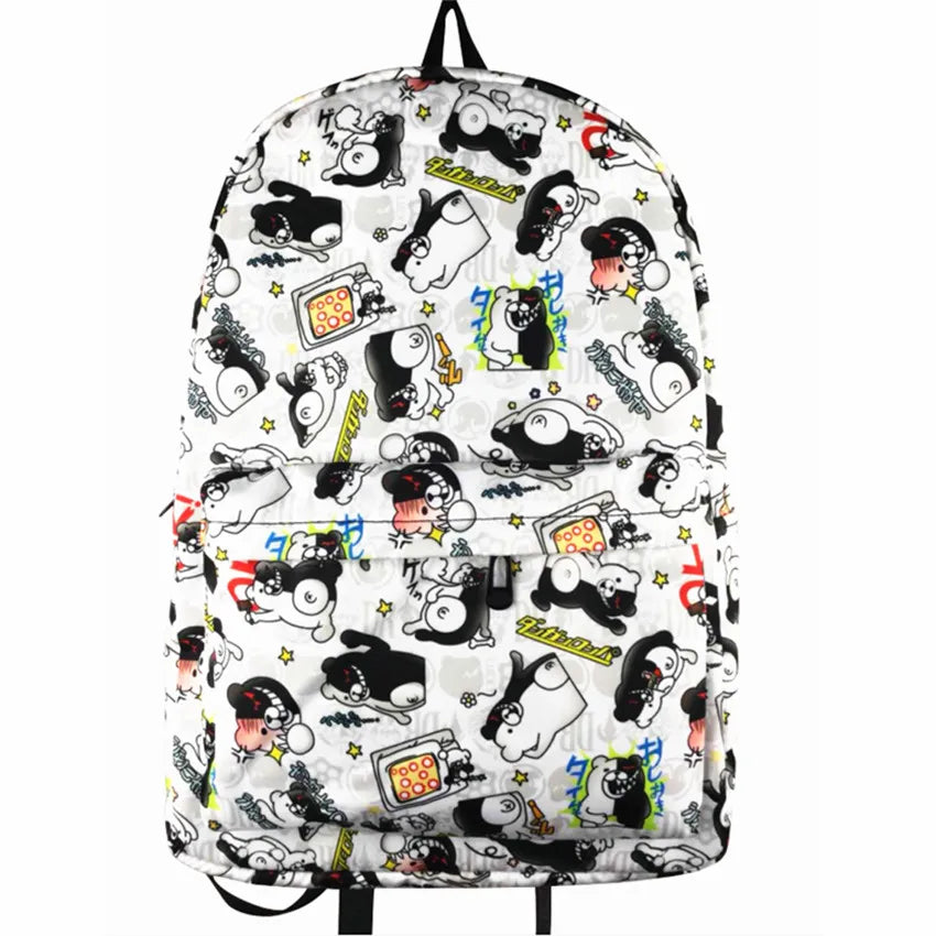 Danganronpa Monokuma Nylon Backpack Student Schoolbag Teenager Travel Bag