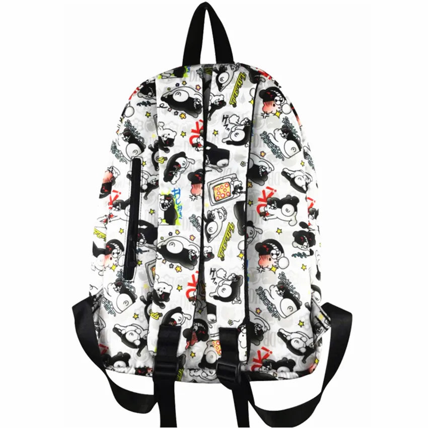 Danganronpa Monokuma Nylon Backpack Student Schoolbag Teenager Travel Bag