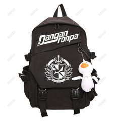 Monokuma Women Backpack Plaid Pattern Teenager Girls Boys School Bags Mochilas S