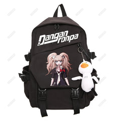 Monokuma Women Backpack Plaid Pattern Teenager Girls Boys School Bags Mochilas S