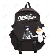 Nagito Komaeda Nylon Women Backpack Multi-pocket Ring Buckle Portable