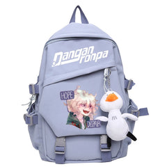 Nagito Komaeda Nylon Women Backpack Multi-pocket Ring Buckle Portable