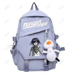 Nagito Komaeda Nylon Women Backpack Multi-pocket Ring Buckle Portable