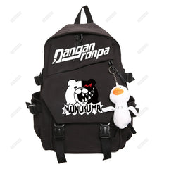 Nagito Komaeda Nylon Women Backpack Multi-pocket Ring Buckle Portable