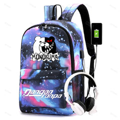 Danganronpa School Backpack for Teens Laptop Travel Rucksack