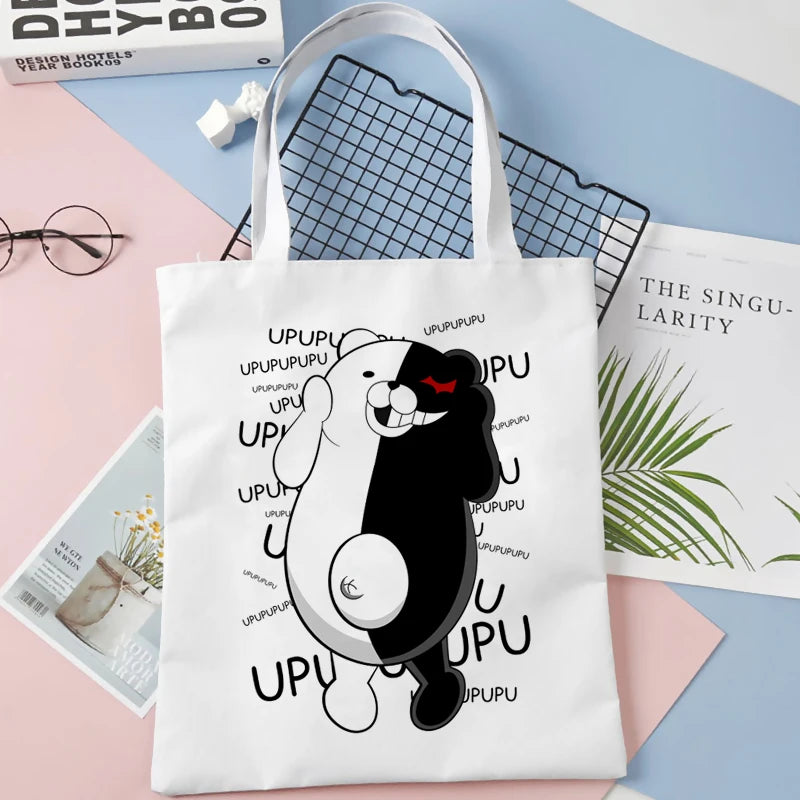 Danganronpa Shopping Bag Canvas Bolso Grocery Cotton Handbag