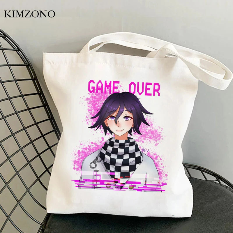 Danganronpa Shopping Bag Reusable Canvas Shopper Grocery Handbag