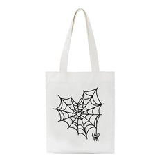 Dark Harajuku Canvas Bag Shopping Bag Cartoon Print Gothic Female Bag
