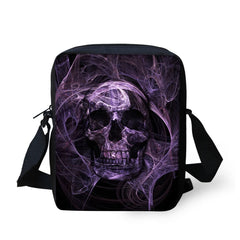 Dark Skeleton Print Messenger Bag Shoulder Bag Mini Cross-body Satchel