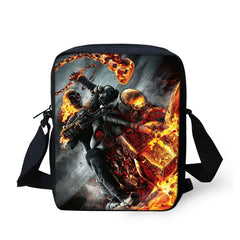 Dark Skeleton Print Messenger Bag Shoulder Bag Mini Cross-body Satchel