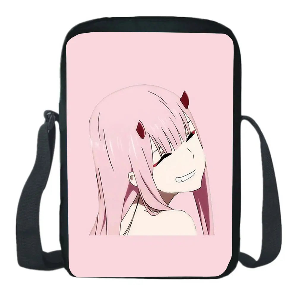 Darling In The FranXX Cartoon Shoulder Bag Canvas School Bag Cosplay Messenger