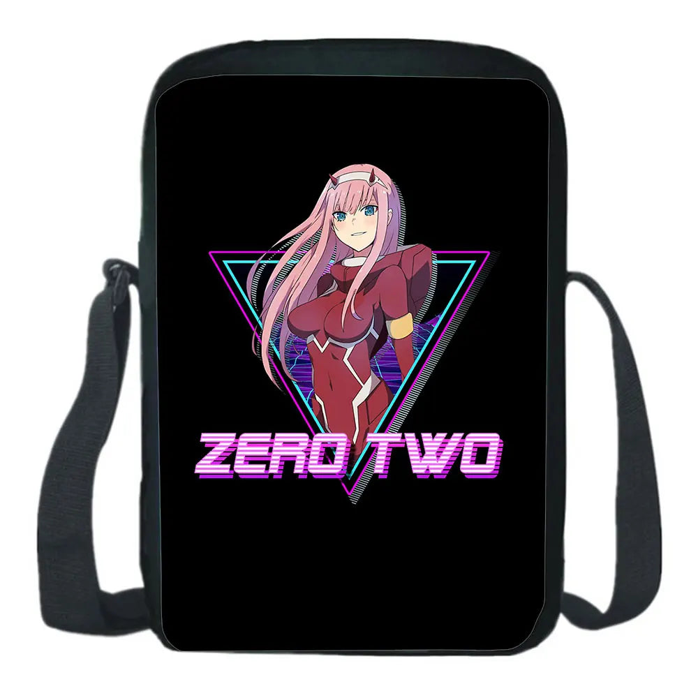 Darling In The Franxx Messenger Bag Anime ZERO TWO Teen CrossBody Rucksack