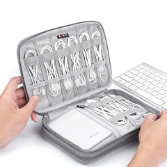 Data Cable Bag Phone Accessories Storage Power Bank Earphone Men's Clutch