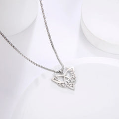 Wiccan Triple Moon Goddess Pendant Stainless Steel