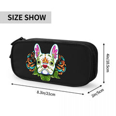 Sugar Skull French Bulldog Pen Box Student Anime Pencil Case