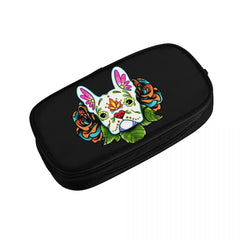 Sugar Skull French Bulldog Pen Box Student Anime Pencil Case