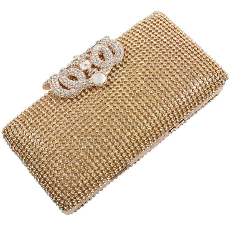 Rhinestone Evening Bag Clutch Purse for Party Bridal Prom